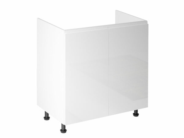 ASPEN D80Z virtuvės spintelė plautuvei (Blizgus baltas/Baltas)